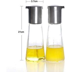 LQQGXLCondiment bottle, jar condiment storage box Oil Dispenser Olive Oil Vinegar Syrup Bottle Dispenser Glass Kitchen Pouring Glass Bottle