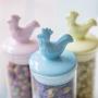 Bulk Food Cans Glass Spice Jars Storage Container Tank With Bone China Lid Preservation Kitchen Organizer Individuality PinkTower