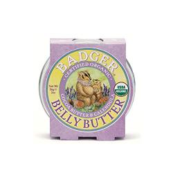 Badger - Belly Butter, Cocoa Butter & Calendula, Certified Organic Belly Butter, Vitamin E Belly Butter, Coconut Oil Belly Butter, Pregnant Belly Butter for Stretched Skin, 2 oz