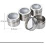 LinzGTC - Spice Pepper Shakers - 12pcs Set Clear Lid Spice Tin Jar Stainless Steel Sauce Storage Container Jars Condiment - Shakers Stainless Houseen Jar Kitchen Box Spice Set Box Container Box C