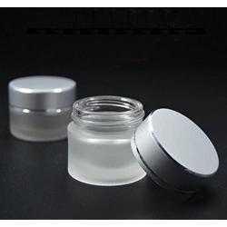 1PCS Reusable Empty Glass Bottle Jar Sample Bottles Face Cream Lip Balm Storage Container Pot for Travel Cosmetics Container Holder (10ML)