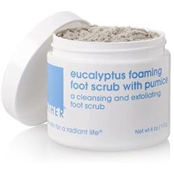 LATHER Eucalyptus Foaming Foot Scrub with Pumice 4 oz - a Clean rinsing, foaming Foot Scrub Developed Specially for The feet