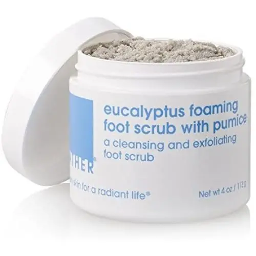 LATHER Eucalyptus Foaming Foot Scrub with Pumice 4 oz - a Clean rinsing, foaming Foot Scrub Developed Specially for The feet LATHER Eucalyptus Foaming Foot Scrub with Pumice 4 oz - a Clean rinsing, foaming Foot Scrub Developed Specially for The feet