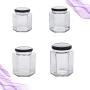 UPKOCH 4 Pcs Glass Storage Jar Set Portable Glass Food Candy Jars with Lid for Food Nuts Coffee Beans Tea Leave Other