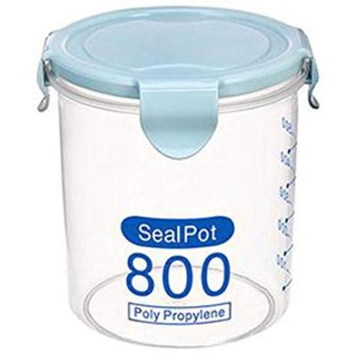 Hosaire Canister Jar Set with Airtight Lids Plastic Round Jar Ideal for Sugar, Tea, Coffee, Rice, Pasta (Blue)