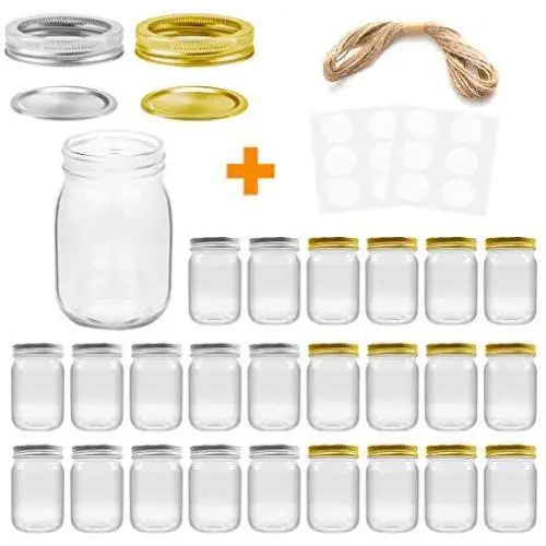 Bocal Mason SPANLA 16 OZ avec Couvercles et Anneaux Réguliers, Idéal pour Confitures, Miel, Cadeaux de Mariage, Cadeaux de Douches, Aliments pour Bébé, Pots d'Épices Magnétiques DIY, 12 LOT, 12 Étiquettes Whiteboard. Bocal Mason SPANLA 16 OZ avec Couvercles et Anneaux Réguliers, Idéal pour Confitures, Miel, Cadeaux de Mariage, Cadeaux de Douches, Aliments pour Bébé, Pots d'Épices Magnétiques DIY, 12 LOT, 12 Étiquettes Whiteboard.