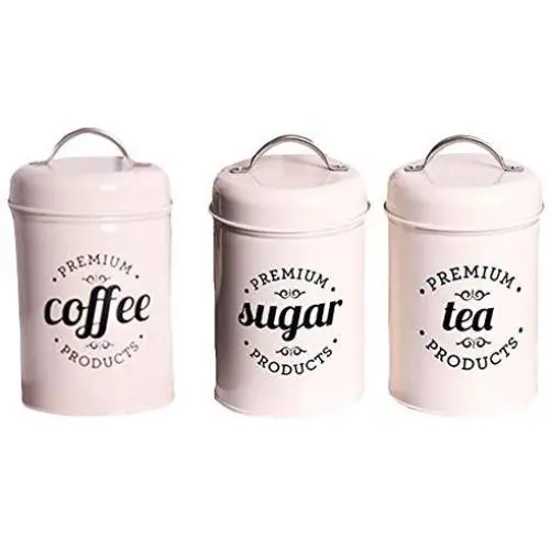 32gagwwc 3Pcs/Set Tea Coffee Sugar Storage Canister Kitchen Spice Jar Candy Pot with Lid Kitchen Accessory Round Outdoor Storage Coffee Bag - Creamy White 32gagwwc 3Pcs/Set Tea Coffee Sugar Storage Canister Kitchen Spice Jar Candy Pot with Lid Kitchen Accessory Round Outdoor Storage Coffee Bag - Creamy White