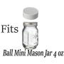 Mini Plastic Storage Lids - 1 3/4 inch -BPA Free- Made in the USA -LIDS ONLY (white, 12)