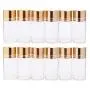 12 Pièces Flacons en Verre Transparent de 10ml/0,33oz pour Cosmétiques, Voyage, Huiles Essentielles, Poudres, Crèmes, Pommades, Graisses et Capsules (Avec Couvercle Doré) 12 Pièces Flacons en Verre Transparent de 10ml/0,33oz pour Cosmétiques, Voyage, Huiles Essentielles, Poudres, Crèmes, Pommades, Graisses et Capsules (Avec Couvercle Doré)