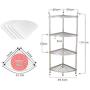 SMLZV Kitchen Bathroom Countertop Storage Shelf 304 Stainless Steel Storage Rack Multi-Layer Spice Jars Bottle Shelf Holder Rack (Size : 101cm)