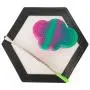 Silikon Hexagon Matte 22ml Beutel, Wolke-Formige Behälter, Wachsölbehälter, Konzentrationsbehälter, Silikonbehälter mit Metallstab (Zufarbige, 1 Stück)
