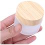 Xunlin 1/5Pc New 5g 10g 15g 30g 50g Frost Glass Bottle Plastic Bamboo Lid Glass Jar Empty Bottle Cream Jar Cosmetic Packaging Container (Color : Dark Khaki)