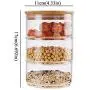 New 1200 Ml 3 Layer Borosilicate Glass Jar Kitchen Food Bulk Container Set For Spices Dried Fruit Storage Can Salad Bowl Box,B168Bamboo Lid New 1200 Ml 3 Layer Borosilicate Glass Jar Kitchen Food Bulk Container Set For Spices Dried Fruit Storage Can Salad Bowl Box,B168Bamboo Lid