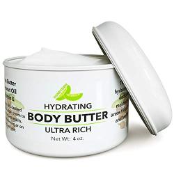 Anti Aging Moisturizer Body Butter - Refined Coconut Oil Scar Cream and Shea Butter Body Lotion for Dry Skin with Essential Oils - Cellulite Cream Body Moisturizer for Dry Skin with Cocoa Butter