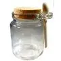 1ct. Premium 8oz Wiederverwendbarer Kochglas für Gewürze/Salz mit Holzschißel