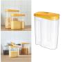 UPKOCH Airtight Food Storage Container Sealed Grain Canister Can Box Cereal Crisper Jar Pot for Dry Food Oatmeal Coffee Mung Bean Pet Food (1.8L Yellow)