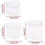 Milue 7.2cm OD Clear Strong PET Round Food Storage Container Jar Sealed with Clear Lid (02#)