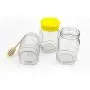 Bouteilles de miel en verre 240 ml (12 oz) - 20 pièces avec couvercles, pour stockage et service du miel sur vos aliments ou boissons préférés, avec étiquette à craie supplémentaire et 20 cuillères à miel incluses.
