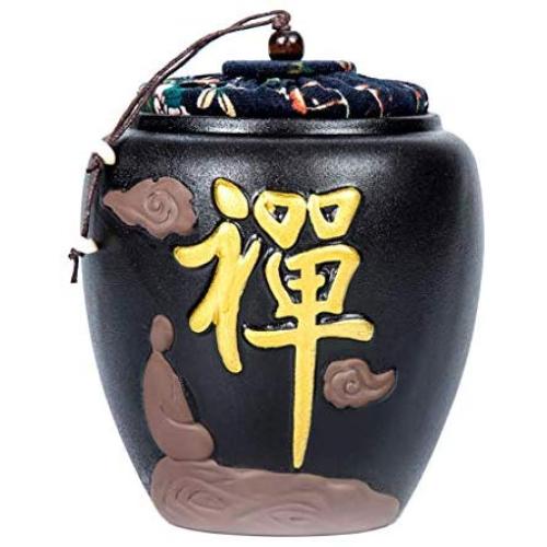Cereal Containers Ceramic Seal Canister, Tea Storage Tank, Beautifully Decorated Containers (color : C)