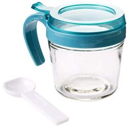 Kitchen Food Storage Jar Airtight Food Storage Kitchen Glass Jar Moisture-Proof Home Multi-Purpose Jam Bottle Cruet Glass Seasoning Jar Kitchen Seasoning Bottle (Color : Blue)