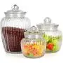PPLK Glass Storage Tank Kitchen Transparent Dried Fruit Miscellaneous Grains Jar Tea Storage Bottle Food Sealed Cans,Clear,M PPLK Glass Storage Tank Kitchen Transparent Dried Fruit Miscellaneous Grains Jar Tea Storage Bottle Food Sealed Cans,Clear,M