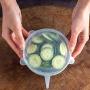 Silicone Covers, Stretchy Food Lids, for Easy Use and Storage, for Platters, Dishes, Jars, Bowls, Pot and Fruits, Dishwasher, Microwave and Freezer Safe - 4.5 Inch (Size : 6 packs - 4.5 inch)
