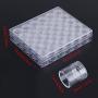 Small Containers, 30 pcs Clear Plastic Jewelry Bead Storage Small Round Container Jars with Rectangle Box-Top Lids-Fit Lip Balm, Make Up Powder, Eyeshadow Pigments, Lotion, Creams, Lip Gloss, Samples,