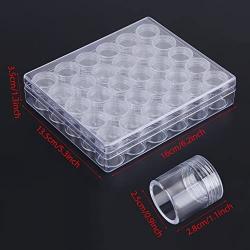 30Pcs Cosmetic Containers 6ml Volume Transparent Plastic Jars with Lids Travel Sample Bottles Pot Jars with Organized Box