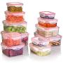 SEALCO Lebensmittelbehälter mit Deckeln? Mehrfache Plastikbehälter? BPA-frei, Stapelbar, Mikrowellengeeignet, Geschirrspülergeeignet, Gefriersicher? Dicht verschließbar? 12er Set