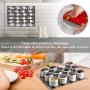 12 Magnetic Spice Tins,Stainless Steel Spice Jar Containers With Wall Mounted Spice Jars Organizer,New Magnetic Spice Jar,Includes 120 Labelling Stickers.