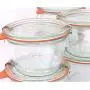 Weck 741 - 0.25 Liter Mold Jars with Lids - 6 Rings and 12 Clamps