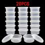 Fan-Ling 20 Pcs Slime Storage Containers,Leakproof Clear Plastic Storage Slime with Lids,Foam Ball Storage Cups Containers,Eco-friendly, Reusable, Washable