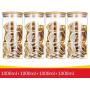 Yl Ly Glass Storage Jars Transparent Sealed Jar Honey Food Kitchen Storage Box Bamboo Cover Diameter 10Cm Storage Jar 4 Piece Set 1Yl Lyml4