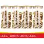 Yl Ly Glass Storage Jars Transparent Sealed Jar Honey Food Kitchen Storage Box Bamboo Cover Diameter 10Cm Storage Jar 4 Piece Set 1Yl Lyml4