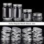 8pcs Pack Regular Mouth Mason Jar Lids for Ball Kerr and More, Made of 304 Stainless Steel, 100% Rust-proof and Leak-proof Storage Caps for Mason Jars