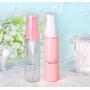 6PCS 30ml/1oz Empty Plastic Pump Vial Packing Bottles with Transparent Cap-Face Cream Jar Pot Makeup Travel Cosmetic Storage Container Holder for Lotion Bath Shower Dispenser (Brown+Black)