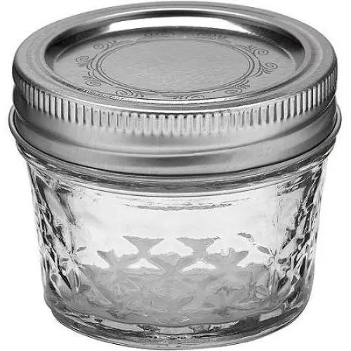 Glass Jelly Jars with Lids and Bands, 4-Ounce