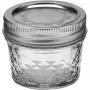 Glass Jelly Jars with Lids and Bands, 4-Ounce