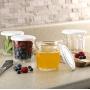 Luminarc N7593 Working Glass Storage Jar with Lids, 14 Ounce, Set of 4, Clear