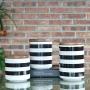 Sunddo Ceramic Canister Set with Bamboo Lid Perfect Coffee Tea Food Storage Candy Sugar Canisters - Modern Design Porcelain Jar Kitchen Container,Gift for Women,Round White and Black Set of 3