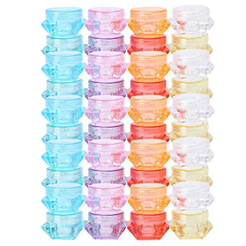 Bouteilles de Remplissage Transparentes en Plastique 5ml pour Cosmétiques, Echantillons, Voyage, avec Couvercles – 40 Pièces (5g/5ml)