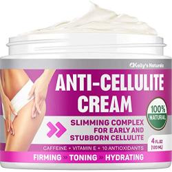 Cellulite Cream for 100% Complete Cellulite Removal - Made In USA - Hot Cream with Caffeine Cellulite Treatment - Slimming, Firming & Tightening - Works for Anti Cellulite Oil Massage & Workout Sweat