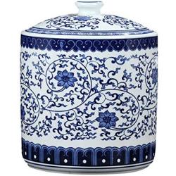 Home Décor Ceramic Jar Blue and White Porcelain Pot Moisture Proof Tea Set Large Size Ceramic Jar Food Storage Pot Decorative Accessories (Color : Blue, Size : 232327cm)