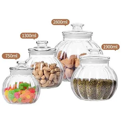 Bouteilles en verre scellées, contenants de cuisine étanches pour aliments, stockage des épices/avoine/céréales/collations. Bouteilles en verre scellées, contenants de cuisine étanches pour aliments, stockage des épices/avoine/céréales/collations.