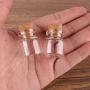 100pcs 222512.5mm 4ml Mini Glass Wishing Spice Bottles Tiny Jars Vials With Cork Stopper Pendant Crafts Wedding Gift