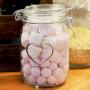 Nicola Spring Heart Design Glass Storage Airtight Food Preserve Jar with Clip Fasten, 1L
