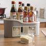 Creative kitchen seasoning jar rack set drawer type household seasoning box salt tank storage box seasoning tank storage rack,Khaki
