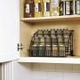 Yosoo Cabinet Spice Rack, Large capacity Coated Iron Wire 3-Tier Elevated Spice Jars Bottles Rack Kitchen Home Storage Shelf Organizer Black