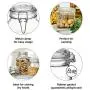 Bormioli Rocco Fido 17.5 Ounce Glass Storage Jars: Airtight Hinged Lid With Leak Proof Gasket, Wide Mouth Food Container - For Zero Waste Air Tight Preserving Jam, Spices, Coffee, Sugar & Herbs Bormioli Rocco Fido 17.5 Ounce Glass Storage Jars: Airtight Hinged Lid With Leak Proof Gasket, Wide Mouth Food Container - For Zero Waste Air Tight Preserving Jam, Spices, Coffee, Sugar & Herbs