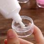 Lip Balm Containers,Small Plastic Containers with Lids,Clear Jars with Lids3/ 5/10/ 15/20 Gram for Slime Cosmetic Samples, Eye shadow, Jewelry with Spatula